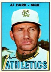 1967 Topps Baseball Cards      389     Alvin Dark MG